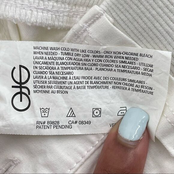 Gloria Vanderbilt Petites Crystal White Ribbed Utility Skimmer Capri Pants 4P - Picture 14 of 16